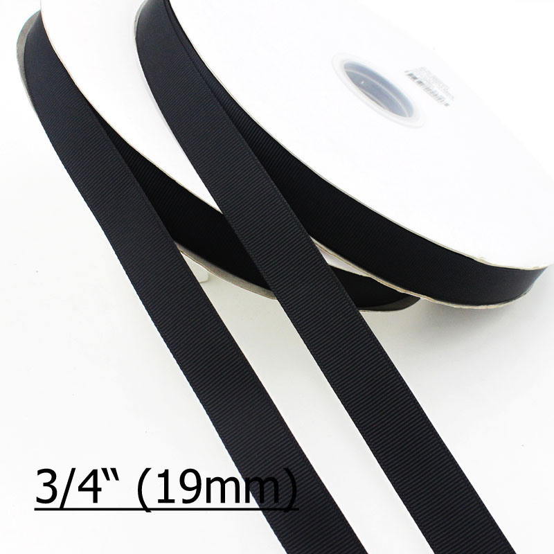 3/4"(19mm) Grosgrain Ribbon Solid Color Bows Decorative Ribbon 100Yards/roll