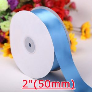 2 inch wide satin ribbon single face black, white, red 196colors for choosing
