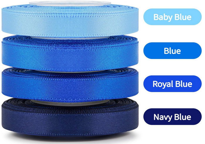 navy blue satin ribbon