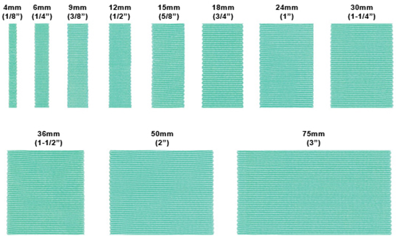 ribbon sizes