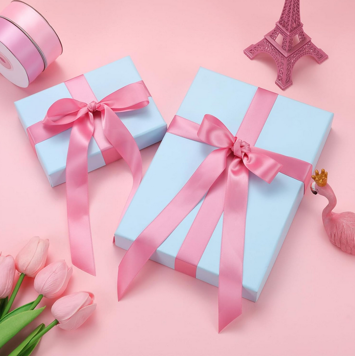 hot pink satin ribbon